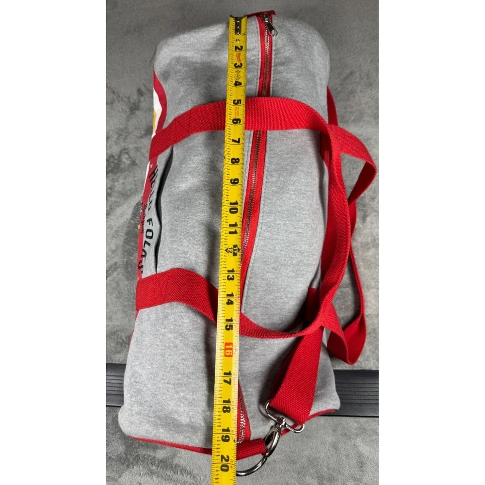 Disney Mickey Mouse & Friends Hello Folks Duffle Bag Grey Stripe One Size